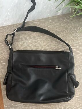 Vintage Arnold Churgin Black Leather Shoulder Bag